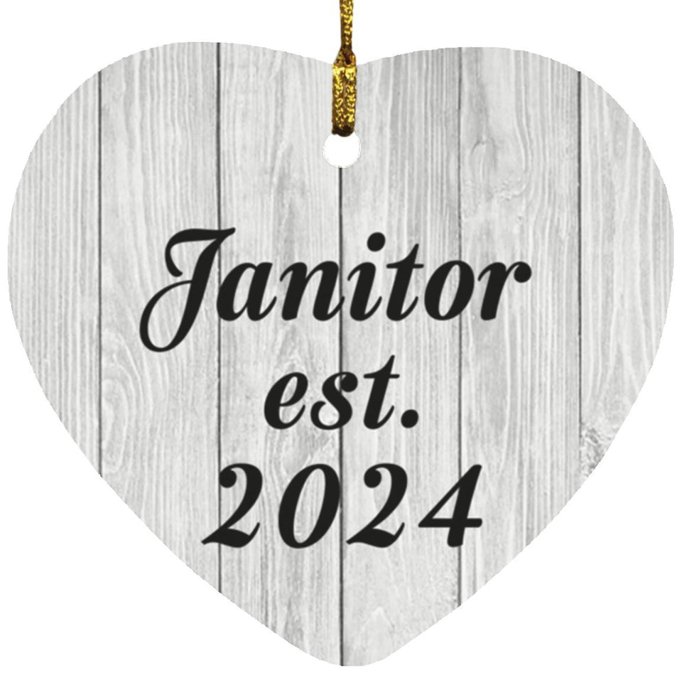 Janitor Established Est. 2024 - Heart Ornament F