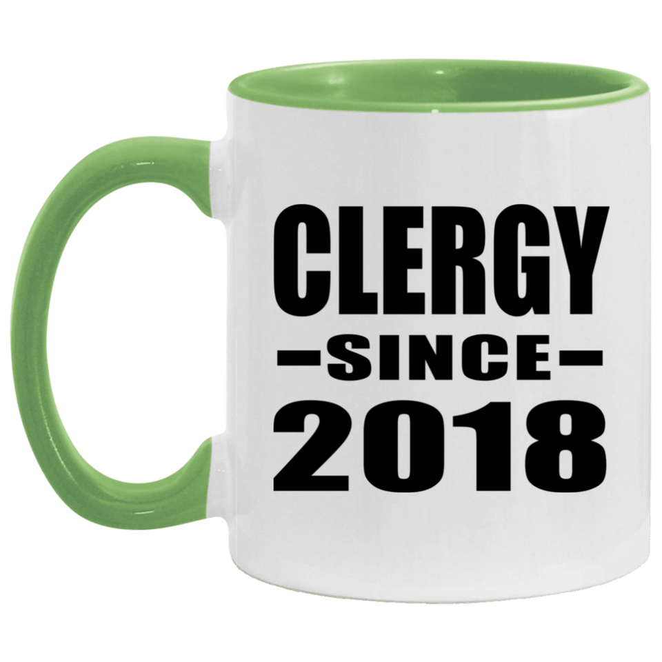 Clergy Since 2018 - 11oz Accent Mug Green