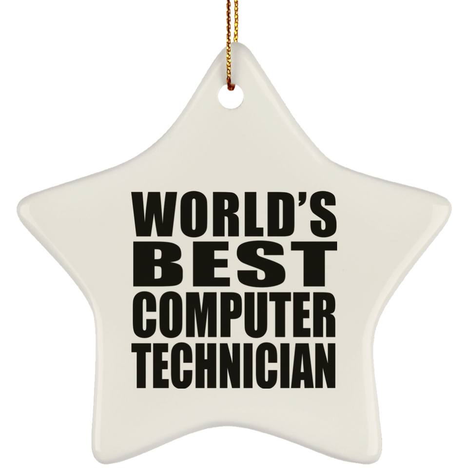 World's Best Computer Technician - Star Ornament