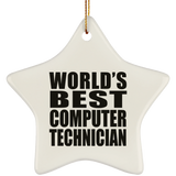 World's Best Computer Technician - Star Ornament
