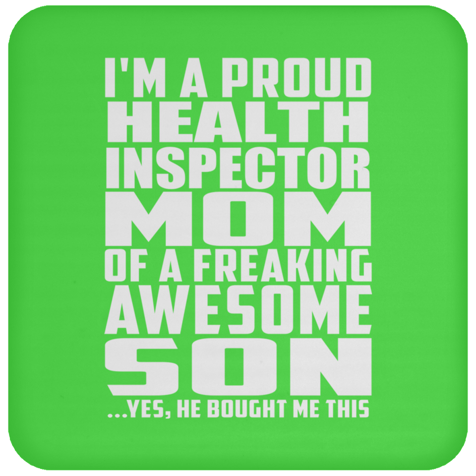 Proud Health Inspector Mom Of Awesome Son - Drink Coaster