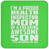 Proud Health Inspector Mom Of Awesome Son - Drink Coaster
