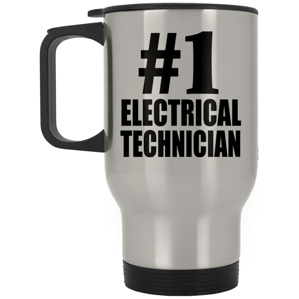 Number One #1 Electrical Technician - Silver Travel Mug