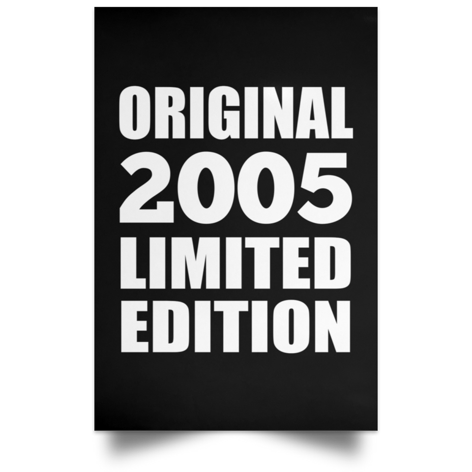 19th Birthday Original 2005 Limited Edition - Poster Portrait