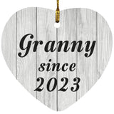 Granny Since 2023 - Heart Ornament F