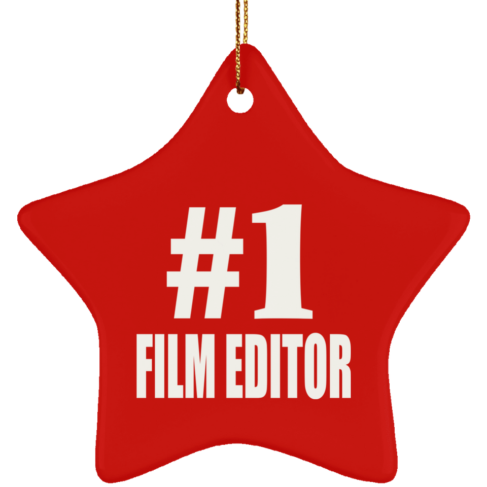 Number One #1 Film Editor - Star Ornament