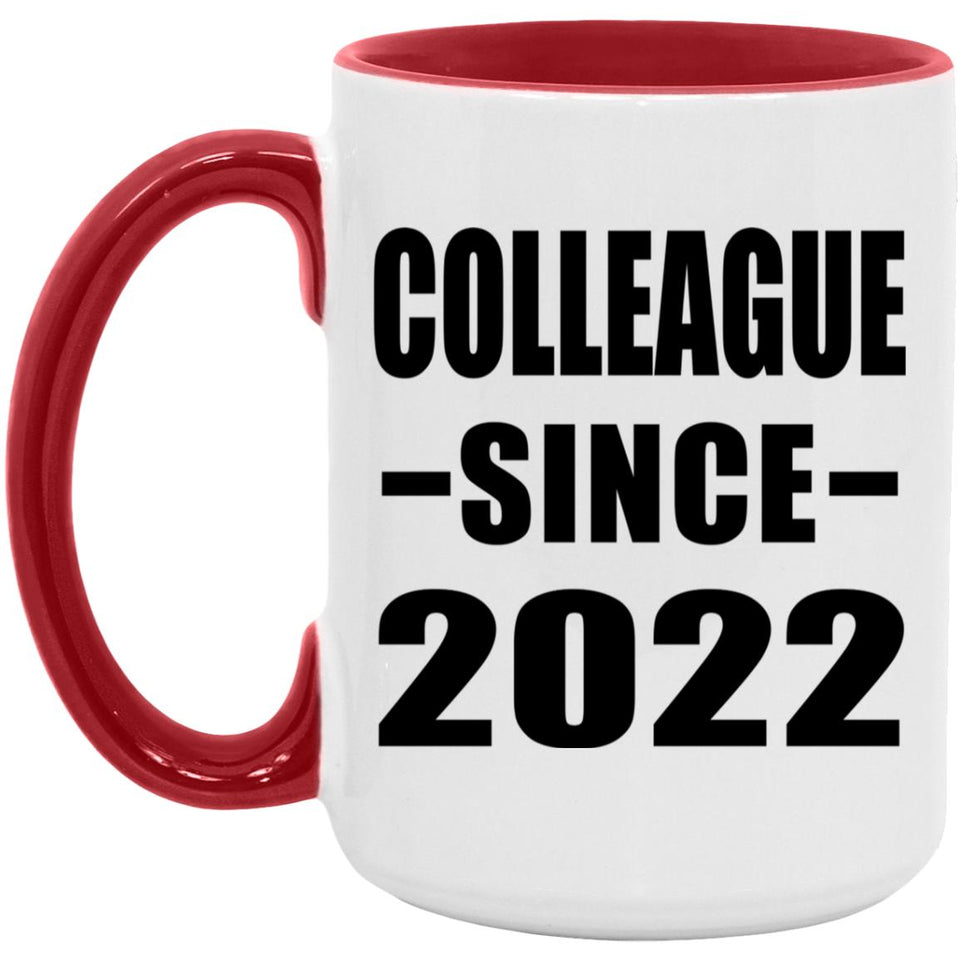 Colleague Since 2022 - 15oz Accent Mug Red