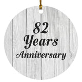 82nd Anniversary 82 Years Anniversary - Circle Ornament F