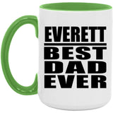 Everett Best Dad Ever - 15oz Accent Mug Green