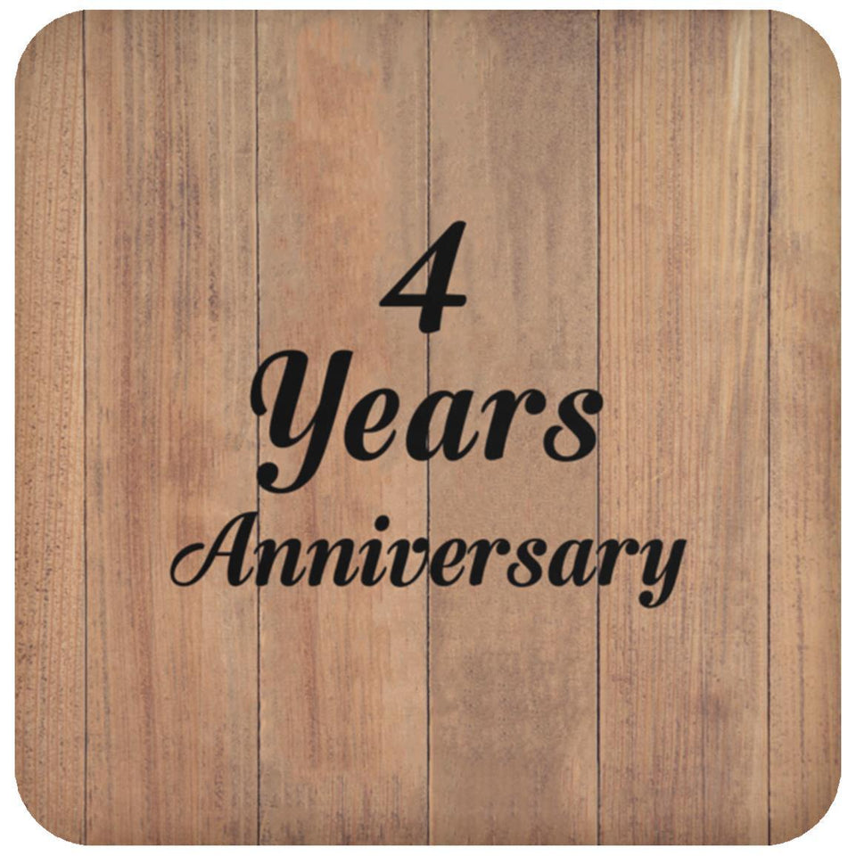 4th Anniversary 4 Years Anniversary - Drink Coaster C
