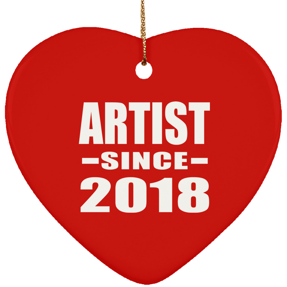 Artist Since 2018 - Heart Ornament