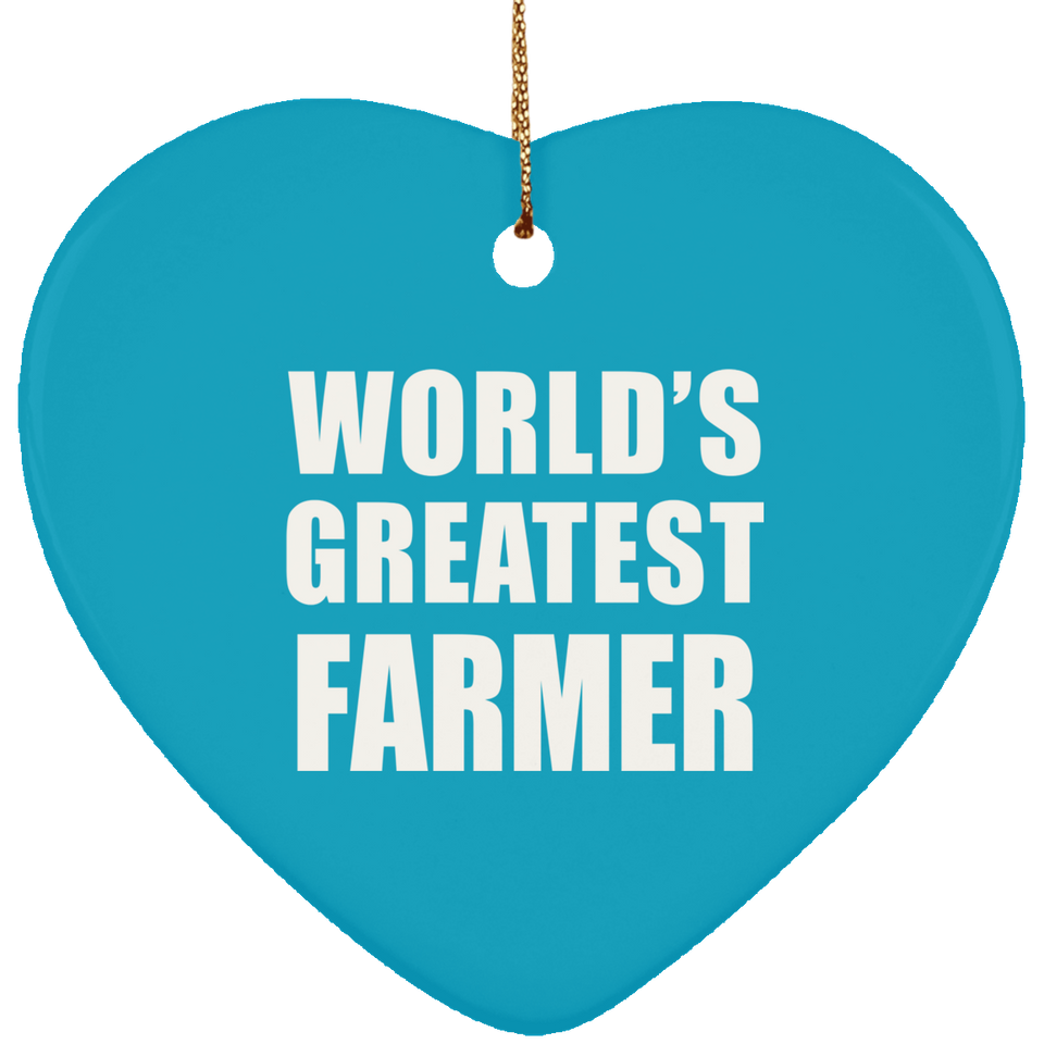 World's Greatest Farmer - Heart Ornament