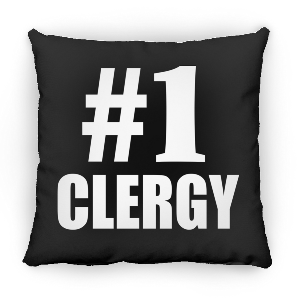 Number One #1 Clergy - Throw Pillow Black