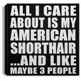 All I Care About Is My American Shorthair - Canvas Square
