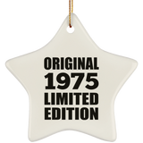49th Birthday Original 1975 Limited Edition - Star Ornament
