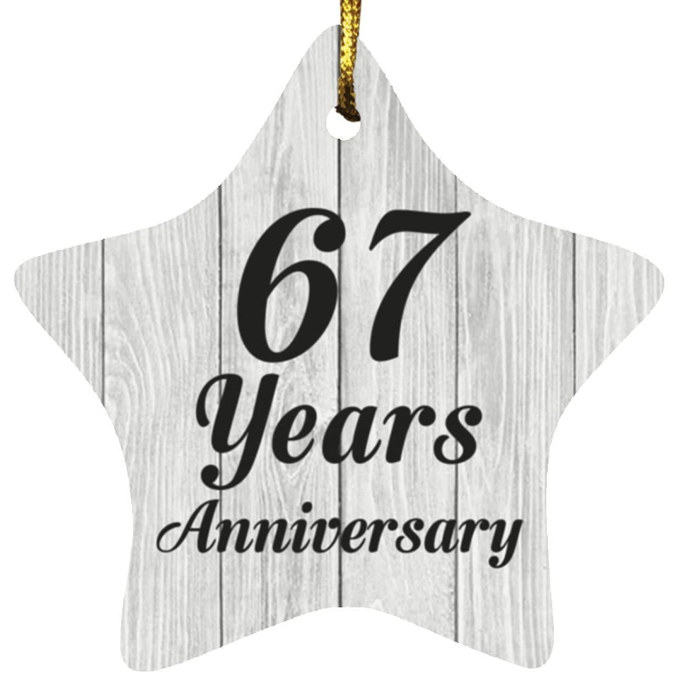 67th Anniversary 67 Years Anniversary - Star Ornament F