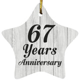 67th Anniversary 67 Years Anniversary - Star Ornament F