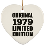 45th Birthday Original 1979 Limited Edition - Heart Ornament