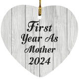 First Year As Mother 2024 - Heart Ornament F
