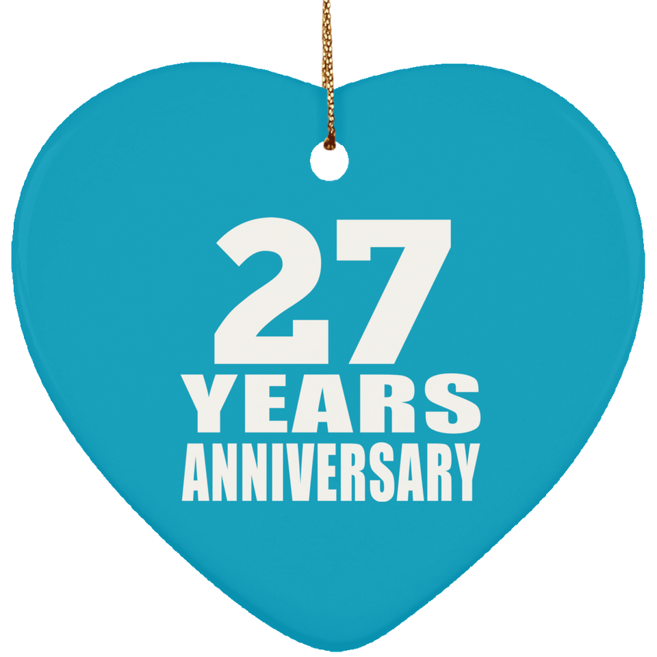 27th Anniversary 27 Years - Heart Ornament