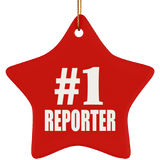 Number One #1 Reporter - Star Ornament