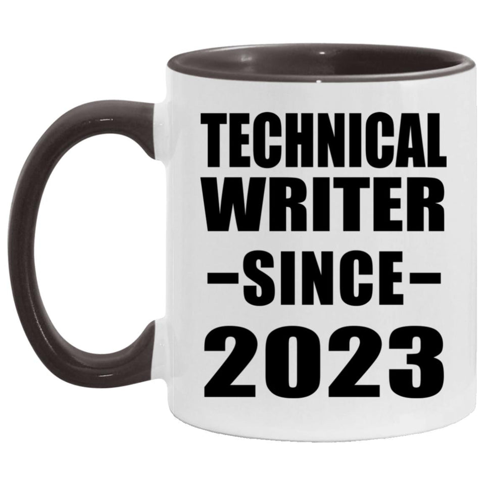 Technical Writer Since 2023 - 11oz Accent Mug Black