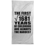 41st Birthday Square Root of 1681 Years of Childhood - Hand Towel