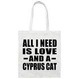 All I Need Is Love And A Cyprus Cat - Tote Bag White