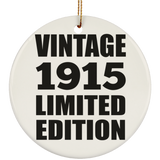 109th Birthday Vintage 1915 Limited Edition - Circle Ornament