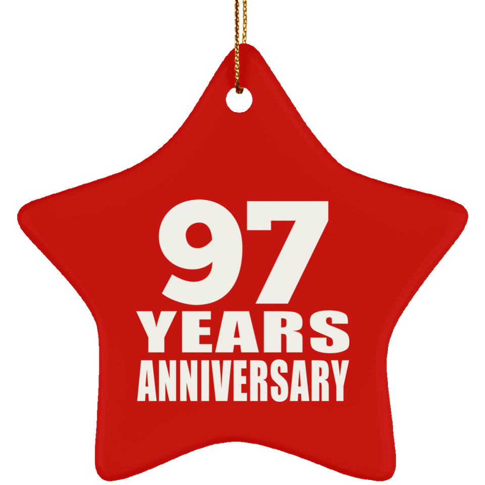 97th Anniversary 97 Years - Star Ornament