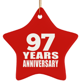 97th Anniversary 97 Years - Star Ornament