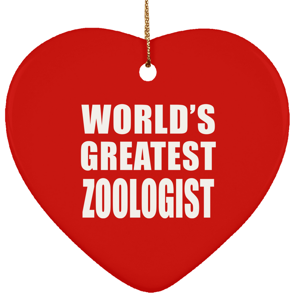 World's Greatest Zoologist - Heart Ornament