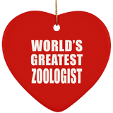 World's Greatest Zoologist - Heart Ornament
