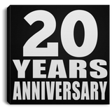 20th Anniversary 20 Years Anniversary - Canvas Square
