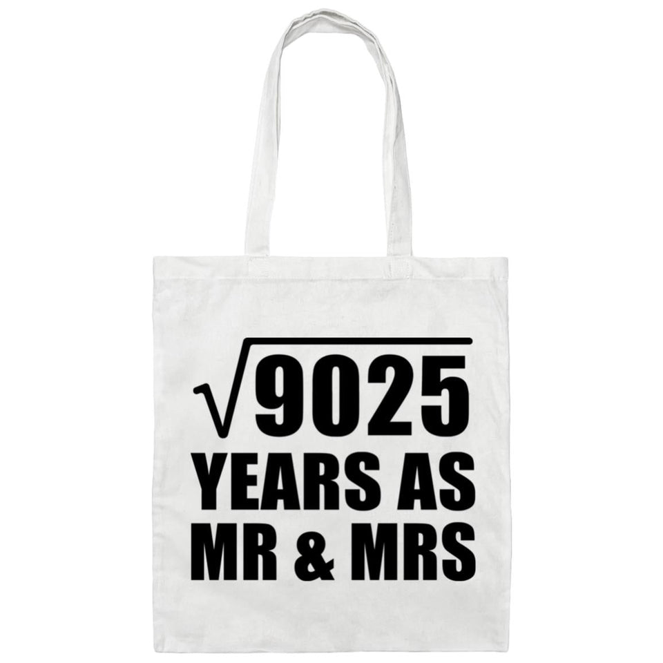 95th Anniversary Square Root of 9025 Years As Mr & Mrs - Tote Bag White