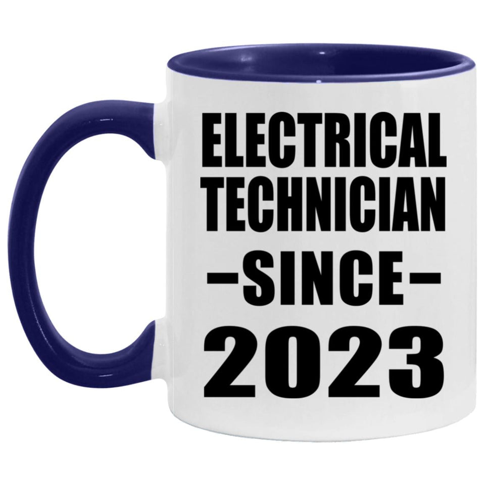Electrical Technician Since 2023 - 11oz Accent Mug Purple