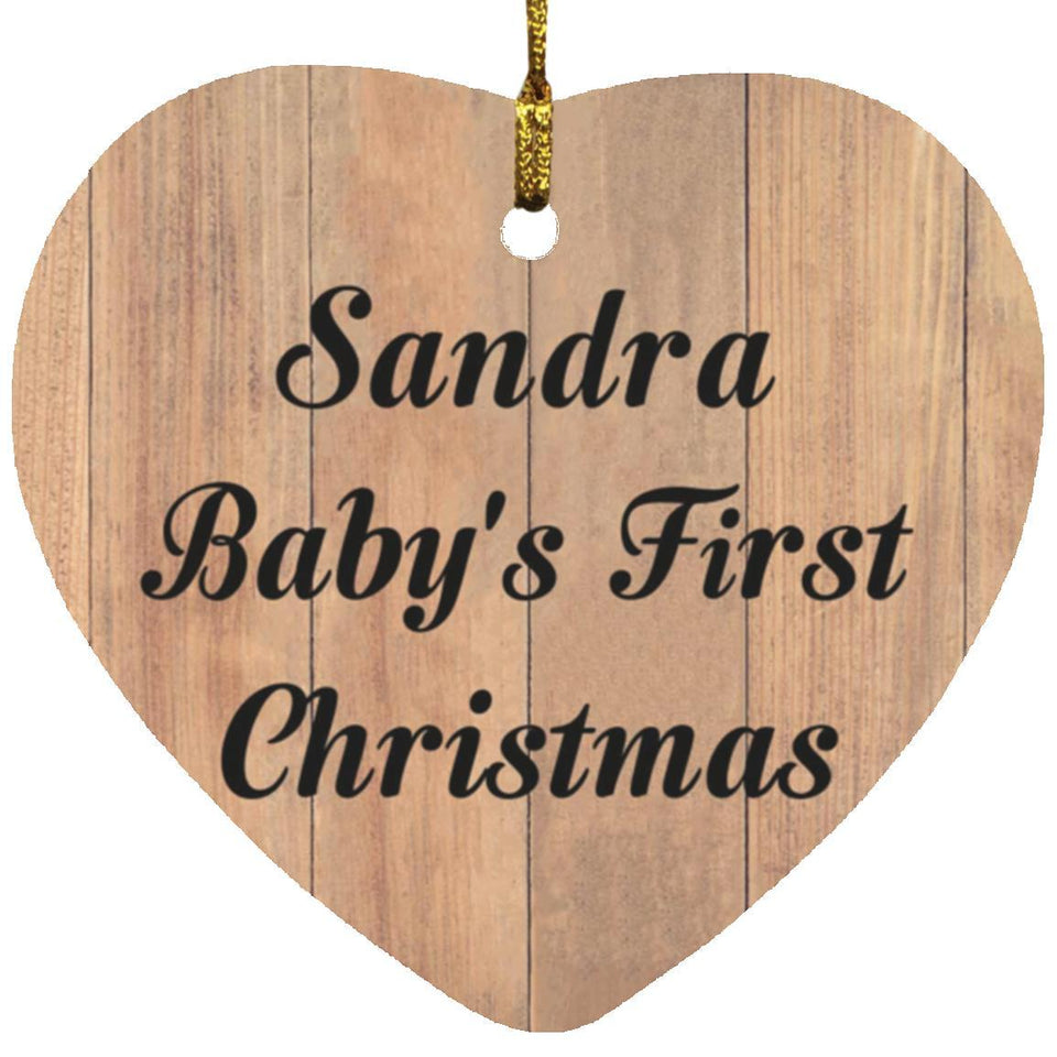 Sandra Baby's First Christmas - Heart Ornament C