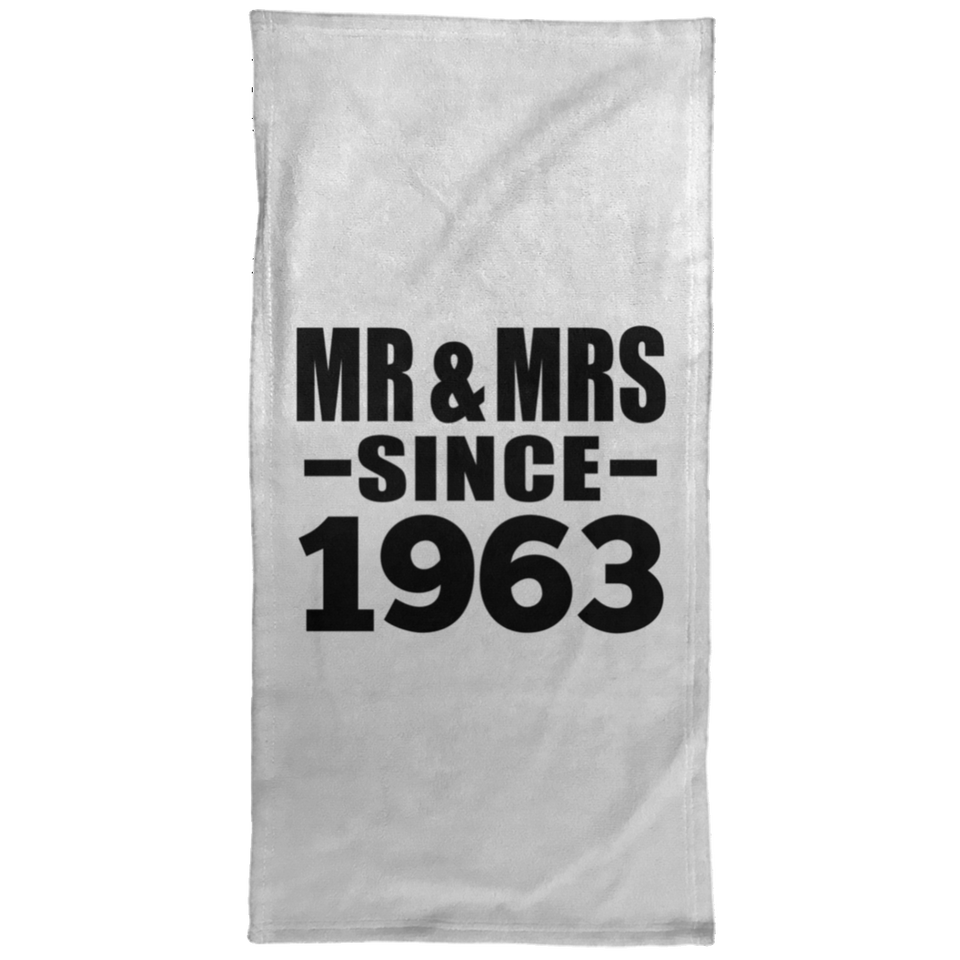 61st Anniversary Mr & Mrs Since 1963 - Hand Towel