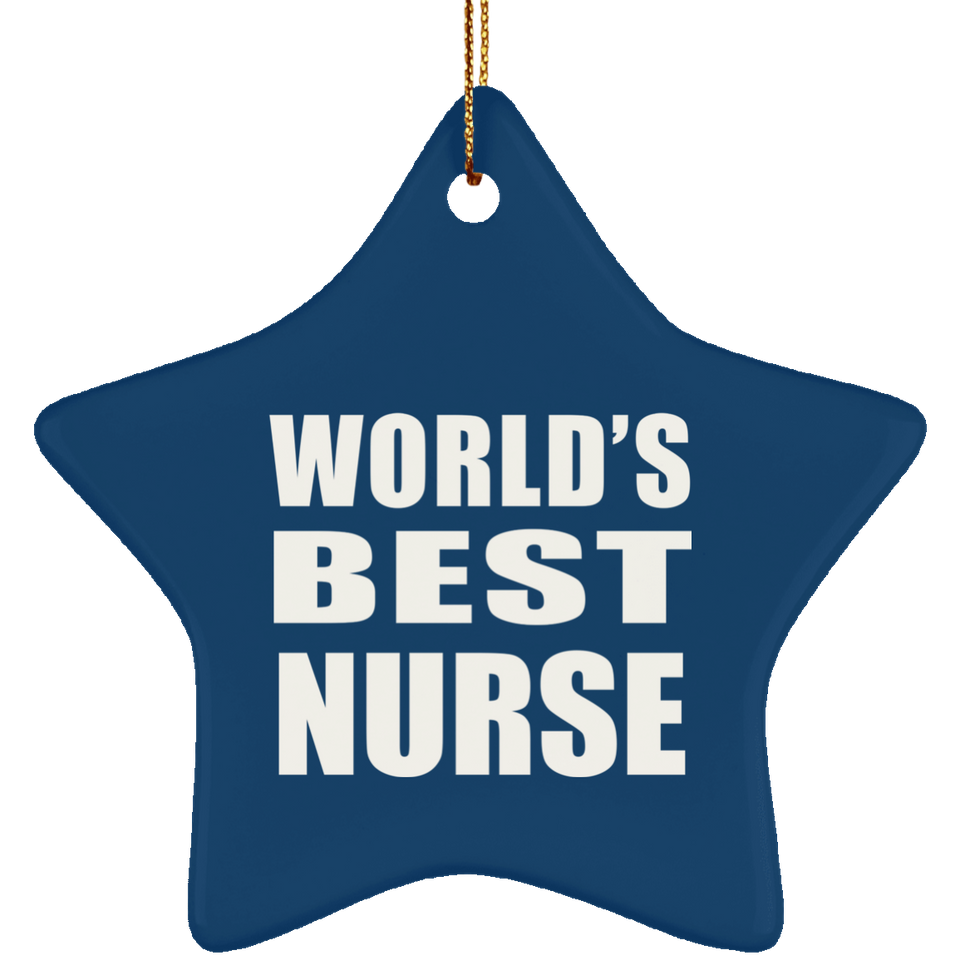 World's Best Nurse - Star Ornament