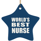 World's Best Nurse - Star Ornament