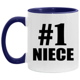 Number One #1 Niece - 11oz Accent Mug Purple