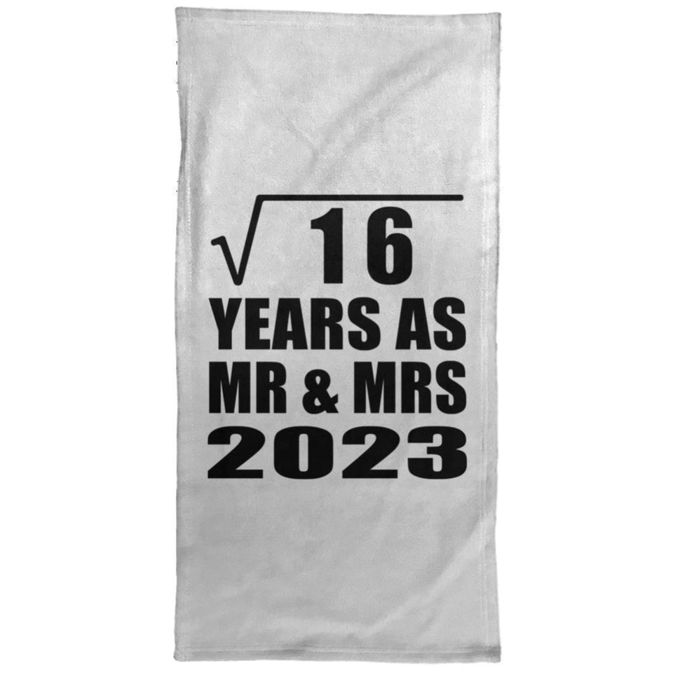4th Anniversary Square Root of 16 Years As Mr & Mrs 2023 - Hand Towel