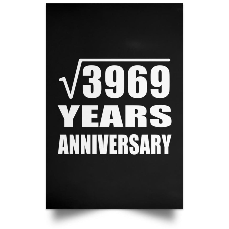 63rd Anniversary Square Root of 3969 Years Anniversary - Poster Portrait