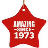 51st Birthday Amazing Since 1973 - Star Ornament