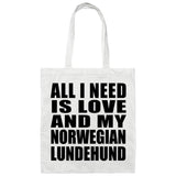 All I Need Is Love And My Norwegian Lundehund - Tote Bag White
