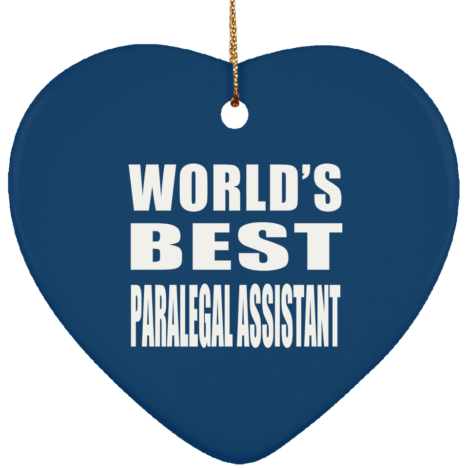 World's Best Paralegal Assistant - Heart Ornament