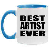 Best Artist Ever - 11oz Accent Mug Blue