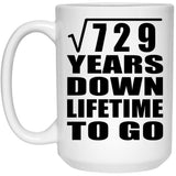 27th Anniversary Square Root of 729 Years Lifetime To Go - 15oz Coffee Mug