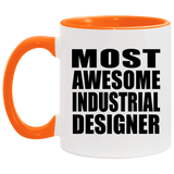 Most Awesome Industrial Designer - 11oz Accent Mug Orange