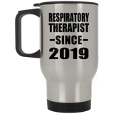 Respiratory Therapist Since 2019 - Silver Travel Mug